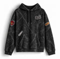 Mended Recovery Signature distressed hoodie in Black